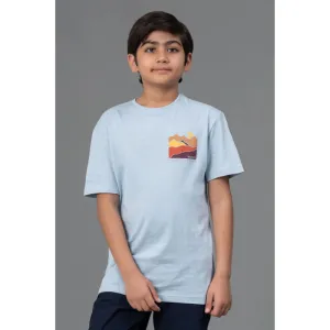 RedTape Unisex Kids T-Shirt- Best in Comfort| Cotton| Ice Blue Colour| Regular look| Round Neck pattern