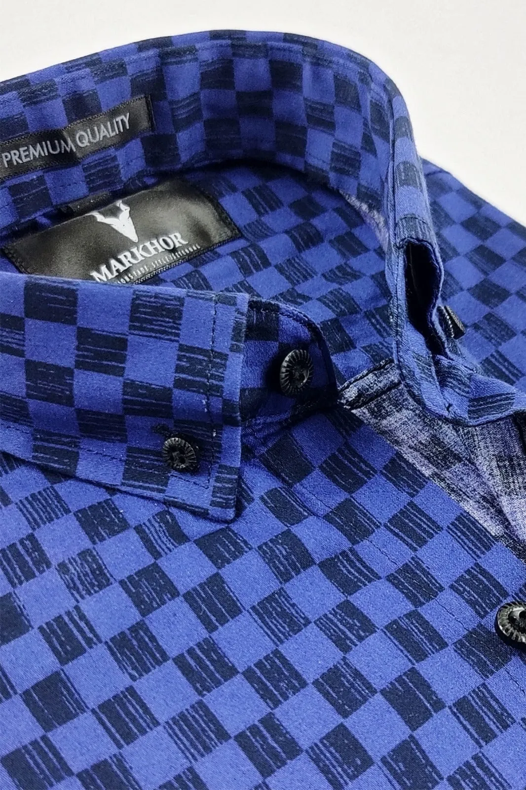 Royal Blue Printed Shirt