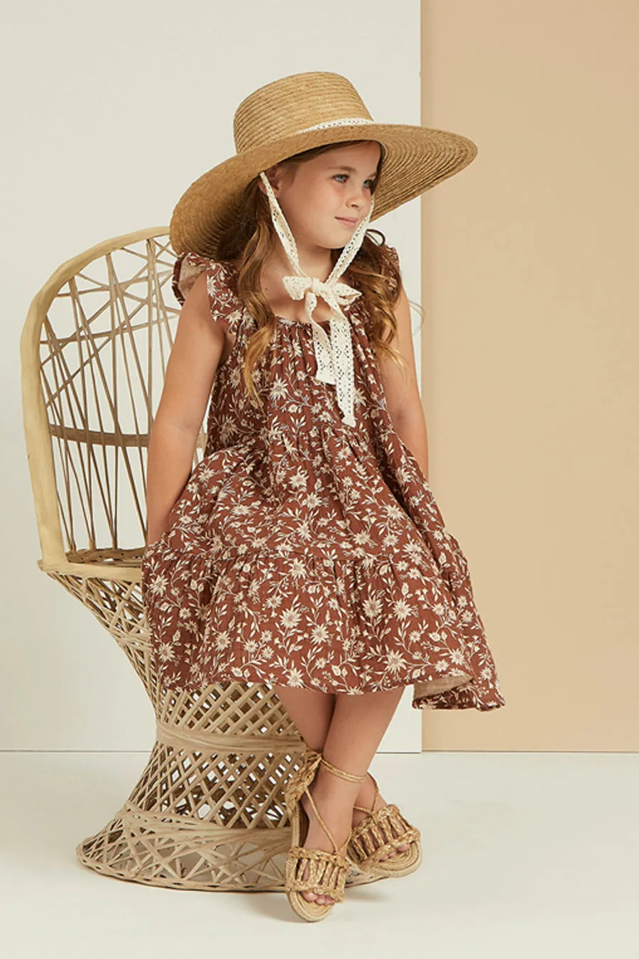 Rylee   Cru Abbie Girls Tiered Maxi Dress (Size 6/7 left)