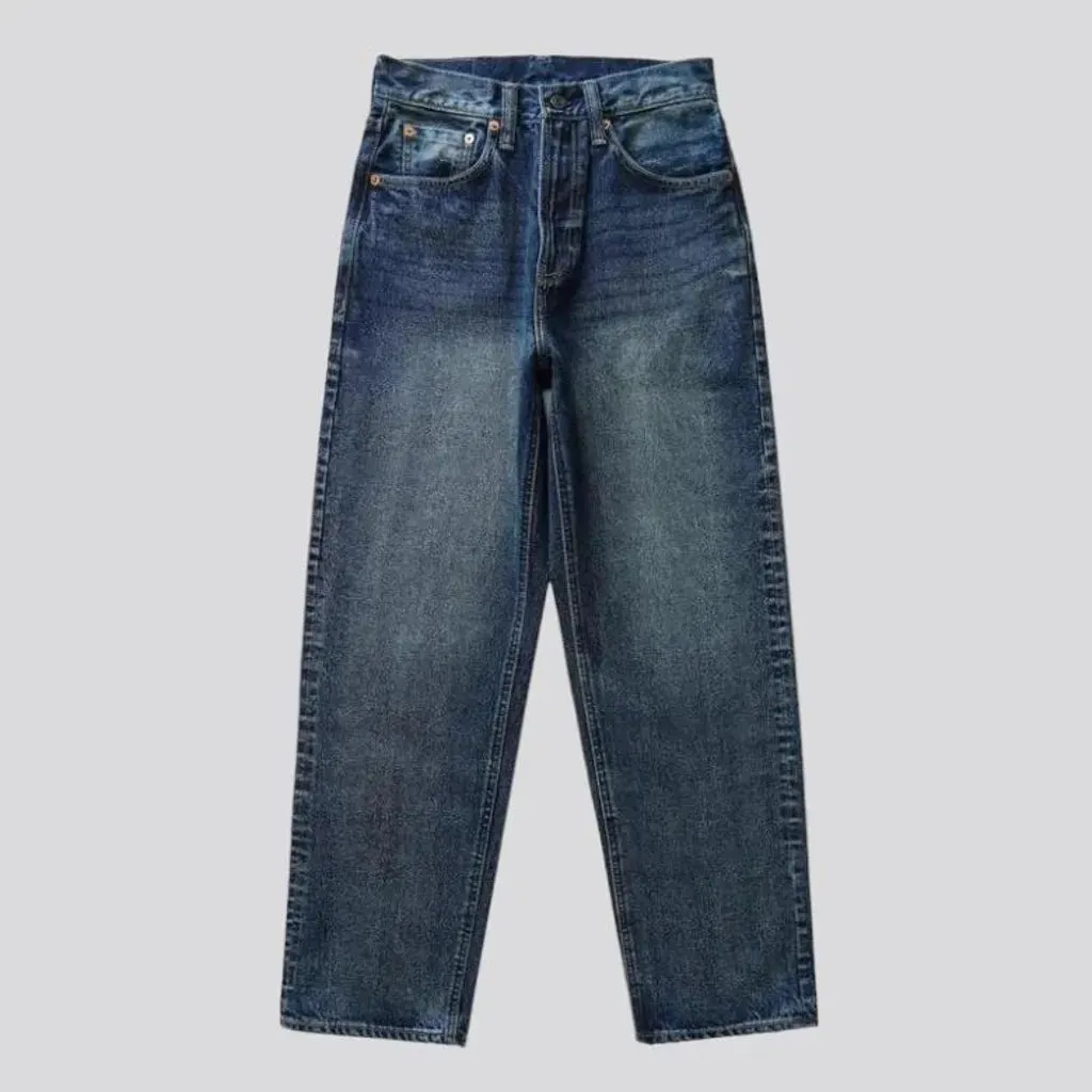 Selvedge high-waist jeans
 for men