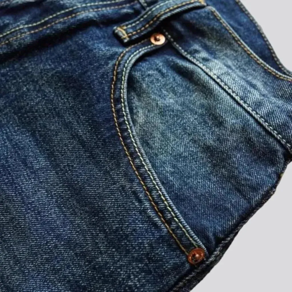 Selvedge high-waist jeans
 for men