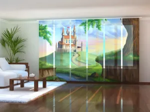 Set of 6 Panel Curtains Castle for a Princess