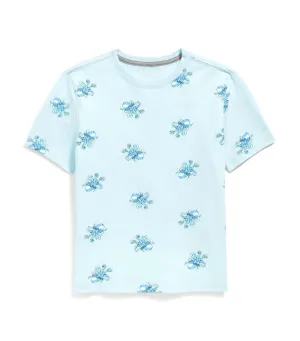 Softest Printed Crew-Neck T-Shirt for Boys Octopus