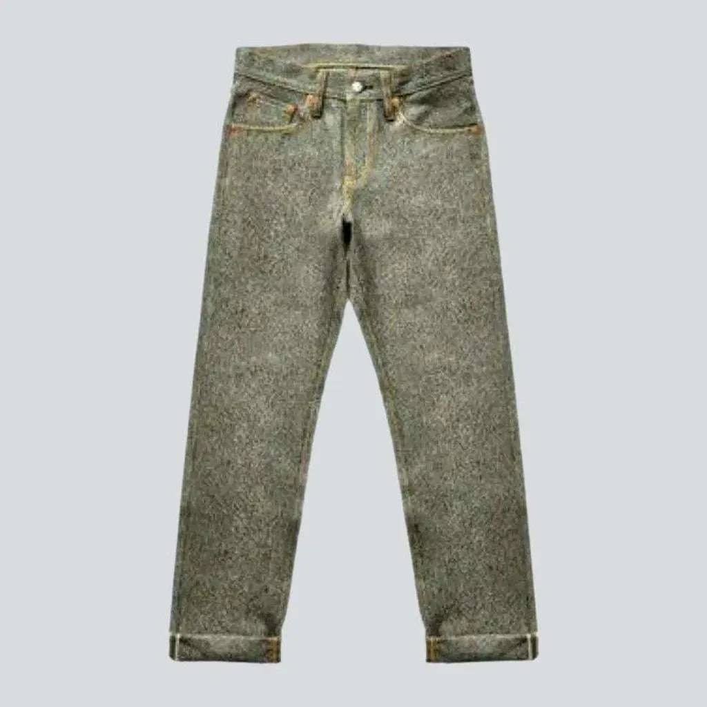 Straight high-quality men's selvedge jeans