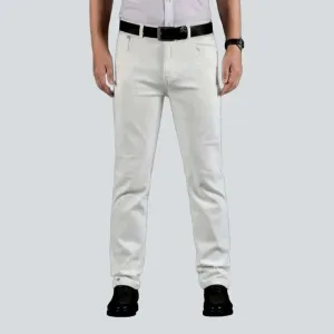 Straight white jeans for men