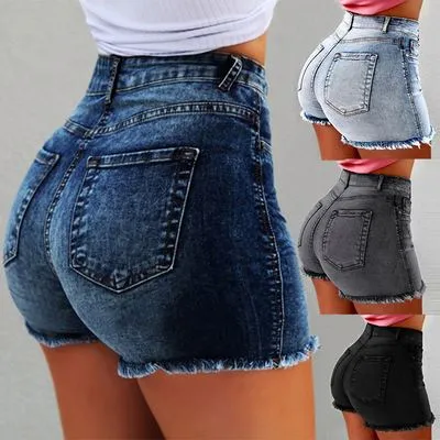 Summer High Waisted Denim Shorts Jeans