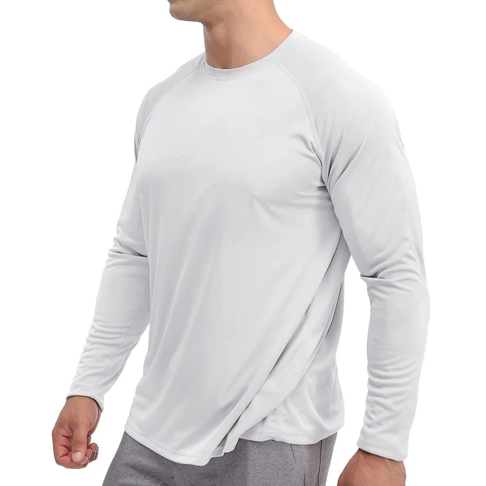 Sun Protection T-shirts Summer UPF 50  Men's Long Sleeve Quick Dry Athlectic Sports Hiking Performance T-shirts Tee Tops