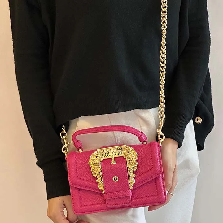 VERSACE JEANS COUTURE FUSHIA PRINTED BAG