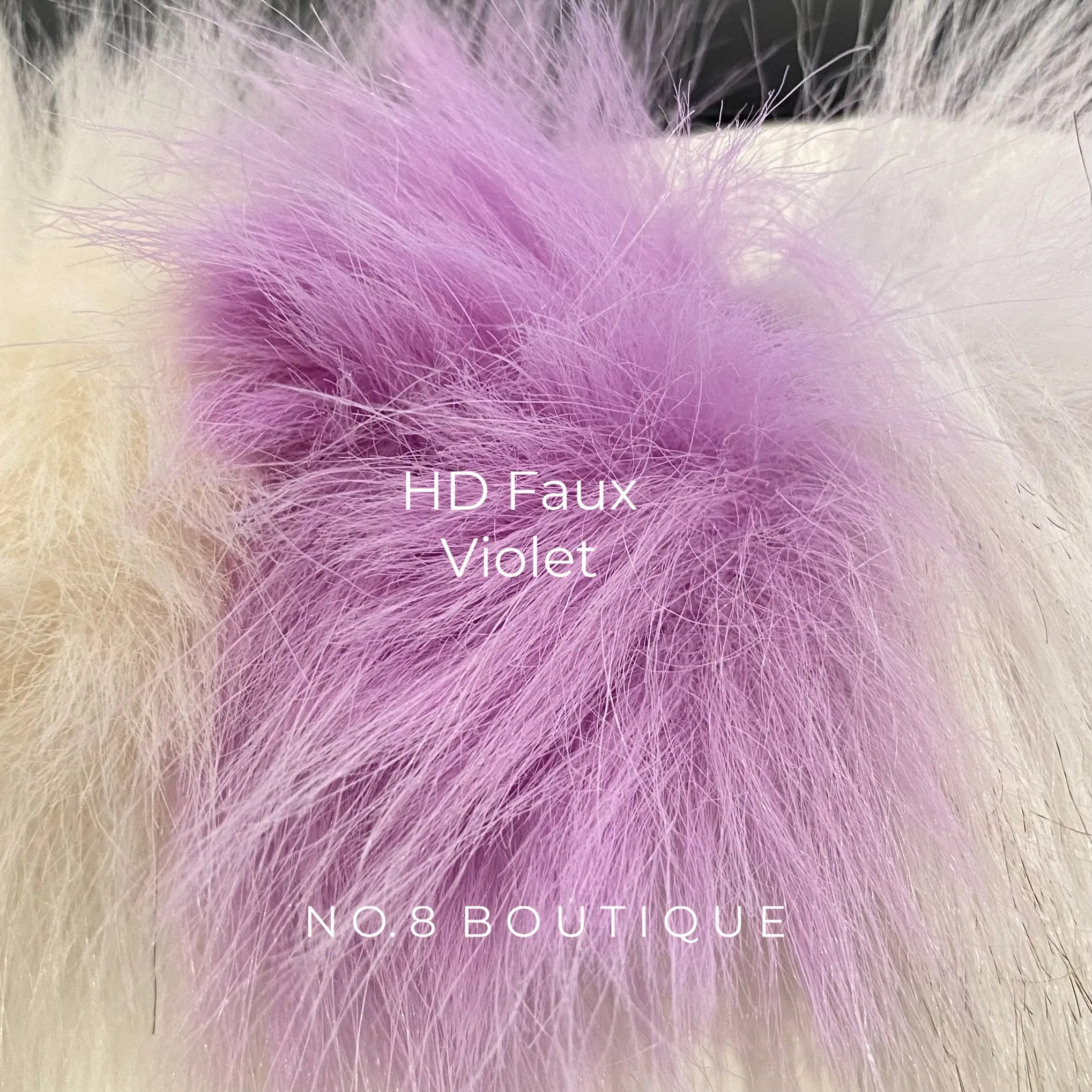 Violet Faux Fur Classic 5 Row Jacket