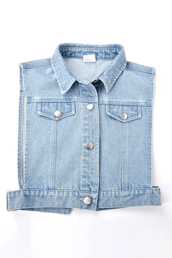 xiangtuibao Denim Boyish Single Breasted Coat